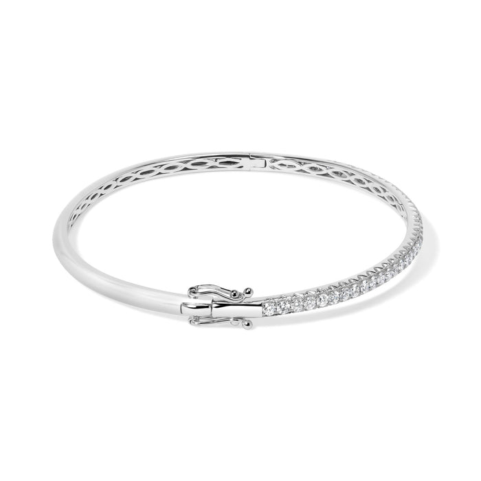 1 Ct. T.W. Half Eternity Diamond Bangle Bracelet in 14K Gold, photo 5
