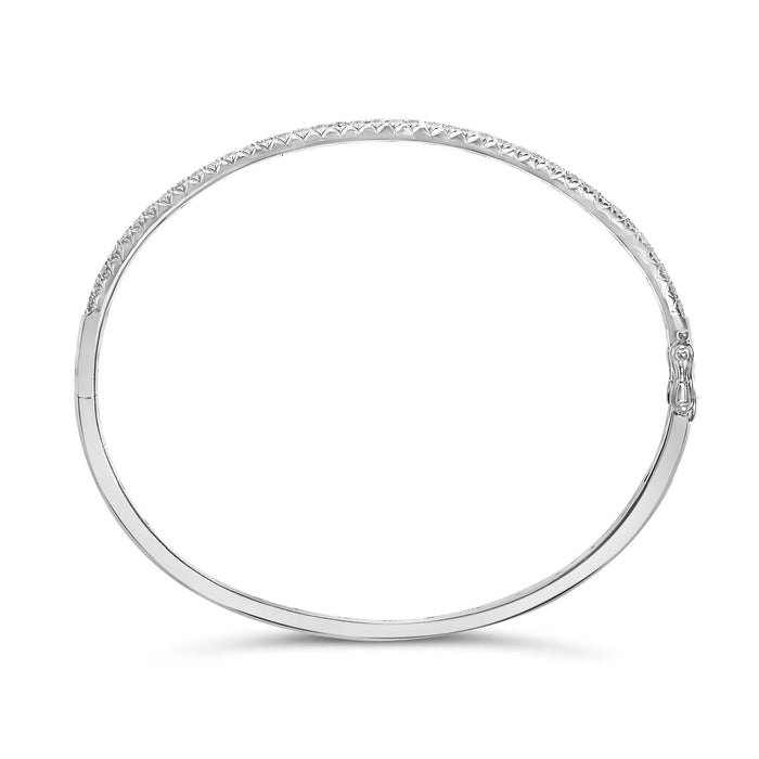 1 Ct. T.W. Half Eternity Diamond Bangle Bracelet in 14K Gold, photo 11
