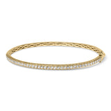 1 Ct. T.W. Half Eternity Diamond Bangle Bracelet in 14K Gold