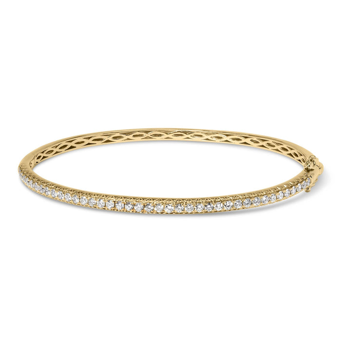 1 Ct. T.W. Half Eternity Diamond Bangle Bracelet in 14K Gold, photo 1