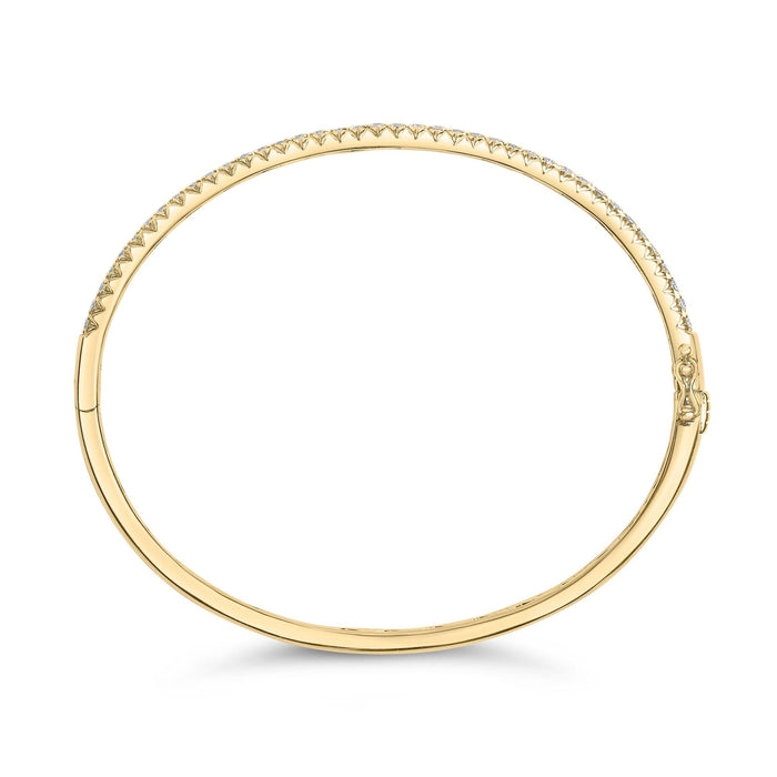 1 Ct. T.W. Half Eternity Diamond Bangle Bracelet in 14K Gold, photo 10