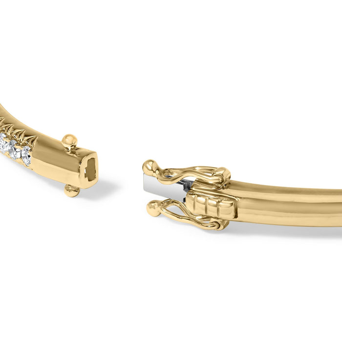 1 Ct. T.W. Half Eternity Diamond Bangle Bracelet in 14K Gold, photo 13