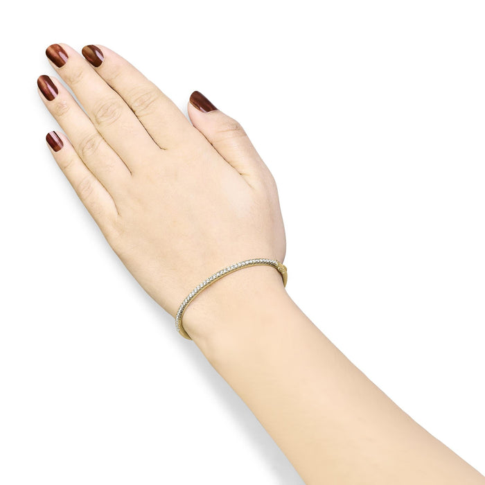 1 Ct. T.W. Half Eternity Diamond Bangle Bracelet in 14K Gold, photo 7