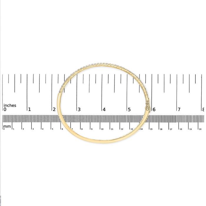 1 Ct. T.W. Half Eternity Diamond Bangle Bracelet in 14K Gold, photo 16
