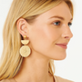Rattan Straw Weave Circle Drop Earrings, photo 2