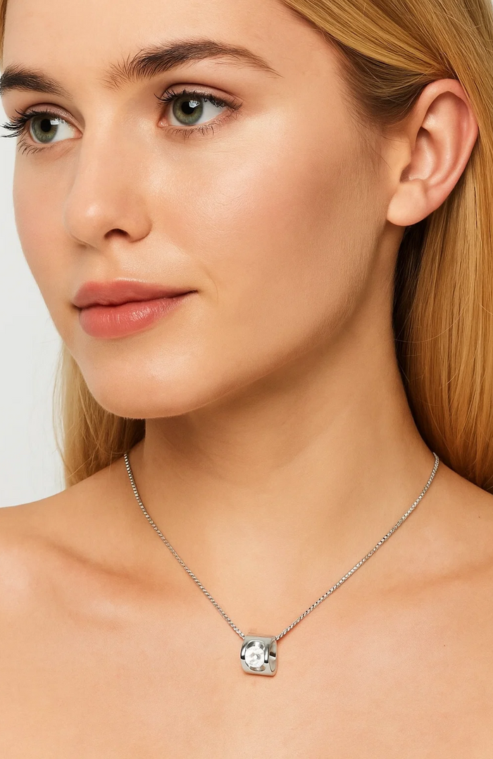 Evelyn Open Heart Cubic Zirconia Pendant Necklace, photo 4