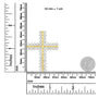 4 Ct. T.W. Diamond Two Row Cross Pendant Necklace in 10K Yellow Gold, photo 6