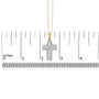 2 Ct. T.W. Multi-Row Diamond Cross Pendant Necklace in 14K Yellow Gold, photo 5