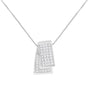 Collar con colgante de caja plegable de dos tonos y cadena de caja con diamantes de 1 ct. p.t. en oro de 14K, foto 2