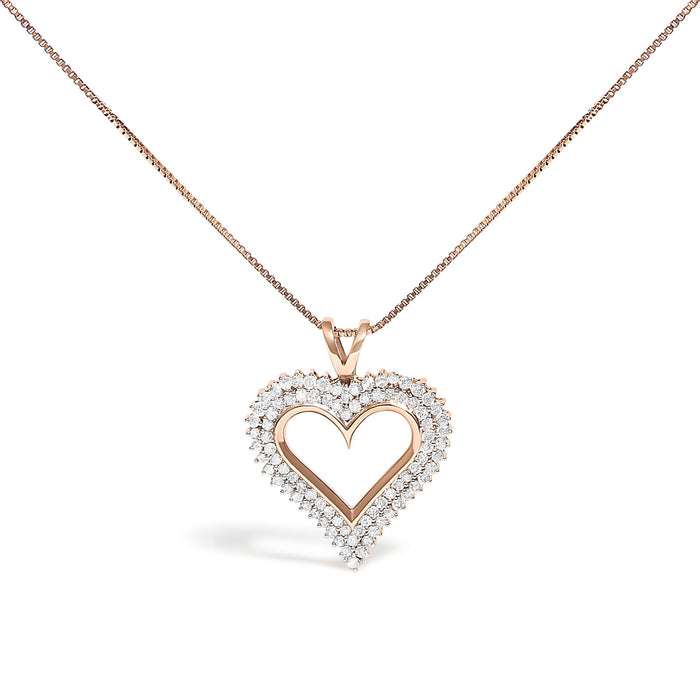 Diamond Heart Pendant Necklace in Sterling Silver, photo 11