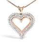Diamond Heart Pendant Necklace in Sterling Silver, photo 23
