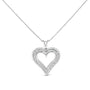 Diamond Heart Pendant Necklace in Sterling Silver, photo 1