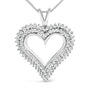 Diamond Heart Pendant Necklace in Sterling Silver, photo 2