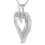 Diamond Heart Pendant Necklace in Sterling Silver, photo 4