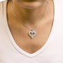 Diamond Heart Pendant Necklace in Sterling Silver, photo 3