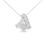 1 7/8 Ct. T.W. Princess and Baguette-Cut Mixed Geometry Diamond Pendant Necklace in 14K White Gold, photo 1