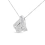 1 7/8 Ct. T.W. Princess and Baguette-Cut Mixed Geometry Diamond Pendant Necklace in 14K White Gold, photo 2