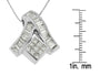 1 7/8 Ct. T.W. Princess and Baguette-Cut Mixed Geometry Diamond Pendant Necklace in 14K White Gold, photo 5