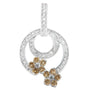 Collar con colgante de jardín floral con diamantes talla redonda de 1 ct. p.t. en plata de ley, foto 1