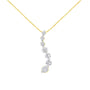 2 Ct. T.W. AGS Certified Baguette and Brilliant Round-Cut Diamond Journey Pendant Necklace in 14K Yellow Gold, photo 1
