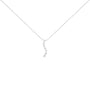 3 Ct. T.W. Round-Brilliant and Baguette-Cut Diamond S Shaped Graduated Pendant Necklace in 14K White Gold, photo 2