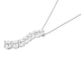3 Ct. T.W. Round-Brilliant and Baguette-Cut Diamond S Shaped Graduated Pendant Necklace in 14K White Gold, photo 4