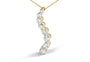 Collar Journey con diamantes de color F-G y pureza I1-I2 de 3 ct. p.t. certificados por AGS en oro amarillo de 14K, foto 2