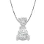 Collar con colgante de diamantes talla redonda de 1/2 ct. p.t. en oro blanco de 14K, foto 1