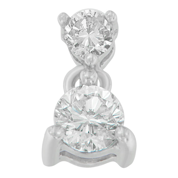 1/2 Ct. T.W. Round-Cut Diamond Pendant Necklace in 14K White Gold, photo 2