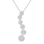 1 Ct. T.W. Diamond Cluster Journey Pendant Necklace in 14K White Gold, photo 1