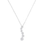 1 Ct. T.W. Diamond Cluster Journey Pendant Necklace in 14K White Gold, photo 2