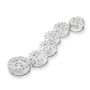 1 Ct. T.W. Diamond Cluster Journey Pendant Necklace in 14K White Gold, photo 4