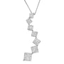 Collar con colgante curvo de serpiente con diamantes de 1 ct. p.t. en oro blanco de 10K, foto 1