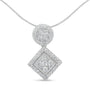 Collar con colgante de diamantes de 1 ct. p.t. en oro blanco de 14K, foto 1