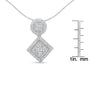 Collar con colgante de diamantes de 1 ct. p.t. en oro blanco de 14K, foto 4