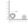 1 Ct. T.W. Diamond Shadow Open Heart Halo Pendant Necklace in Sterling Silver, photo 5