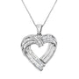 7/8 Ct. T.W. Baguette Diamond Heart Pendant Necklace in Sterling Silver, photo 1