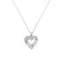 7/8 Ct. T.W. Baguette Diamond Heart Pendant Necklace in Sterling Silver, photo 2