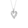 7/8 Ct. T.W. Baguette Diamond Heart Pendant Necklace in Sterling Silver, photo 4