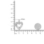 7/8 Ct. T.W. Baguette Diamond Heart Pendant Necklace in Sterling Silver, photo 6