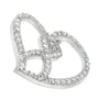1 Ct. T.W. White Diamond Awareness Ribbon and Open Heart Pendant Necklace in 14K White Gold, photo 3