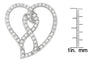 1 Ct. T.W. White Diamond Awareness Ribbon and Open Heart Pendant Necklace in 14K White Gold, photo 4