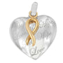Collar con colgante de corazón en oro amarillo de 10K sobre plata, foto 2