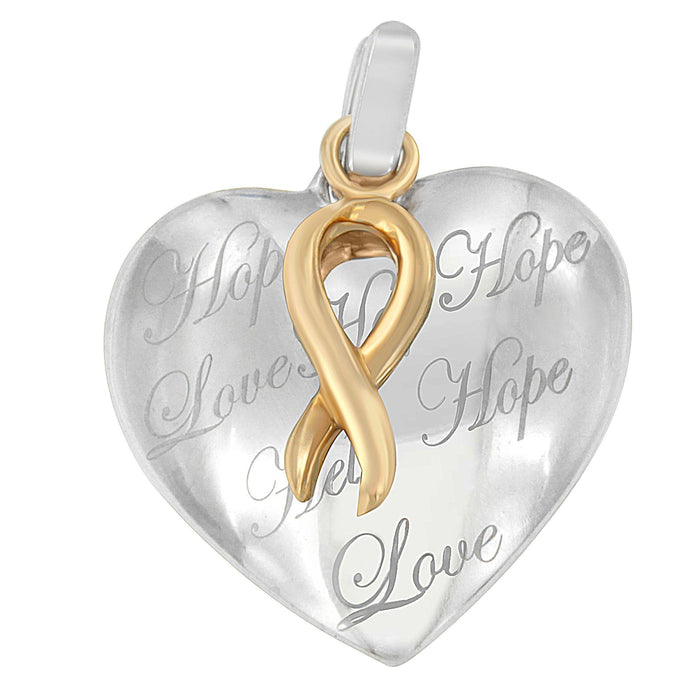 Collar con colgante de corazón en oro amarillo de 10K sobre plata, foto 2