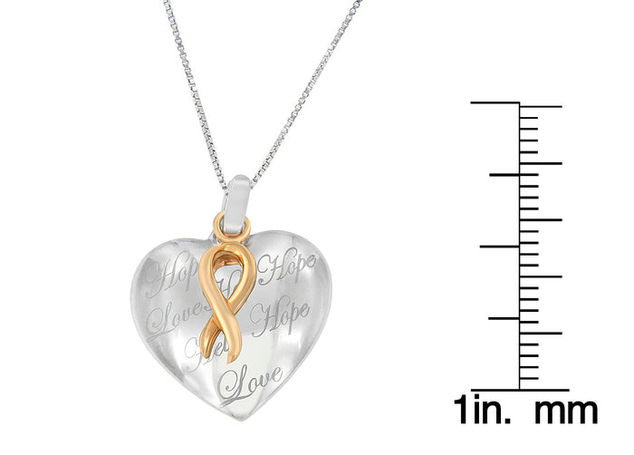 Collar con colgante de corazón en oro amarillo de 10K sobre plata, foto 5
