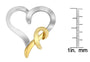 Heart-Shaped Pendant Necklace in Two-Tone Sterling Silver and 14K Yellow Gold, photo 4