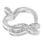 1/6 Ct. T.W. Diamond Ribbon-Wrapped Heart Pendant Necklace in Sterling Silver, photo 3