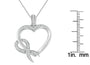 1/6 Ct. T.W. Diamond Ribbon-Wrapped Heart Pendant Necklace in Sterling Silver, photo 4