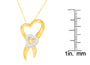 Collar con colgante de corazón con diamantes de 1/10 ct. p.t. en oro de dos tonos de 10K, foto 4