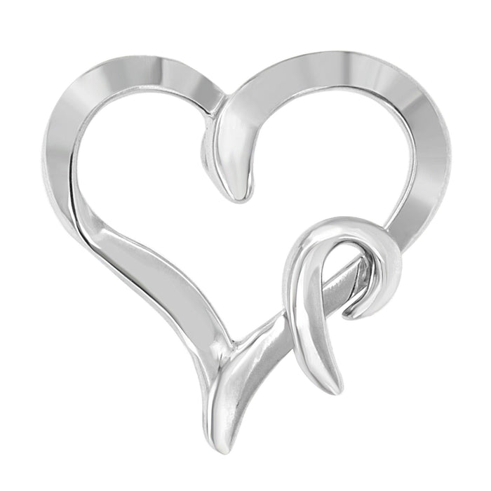 Collar con colgante en forma de corazón en plata de ley, foto 1